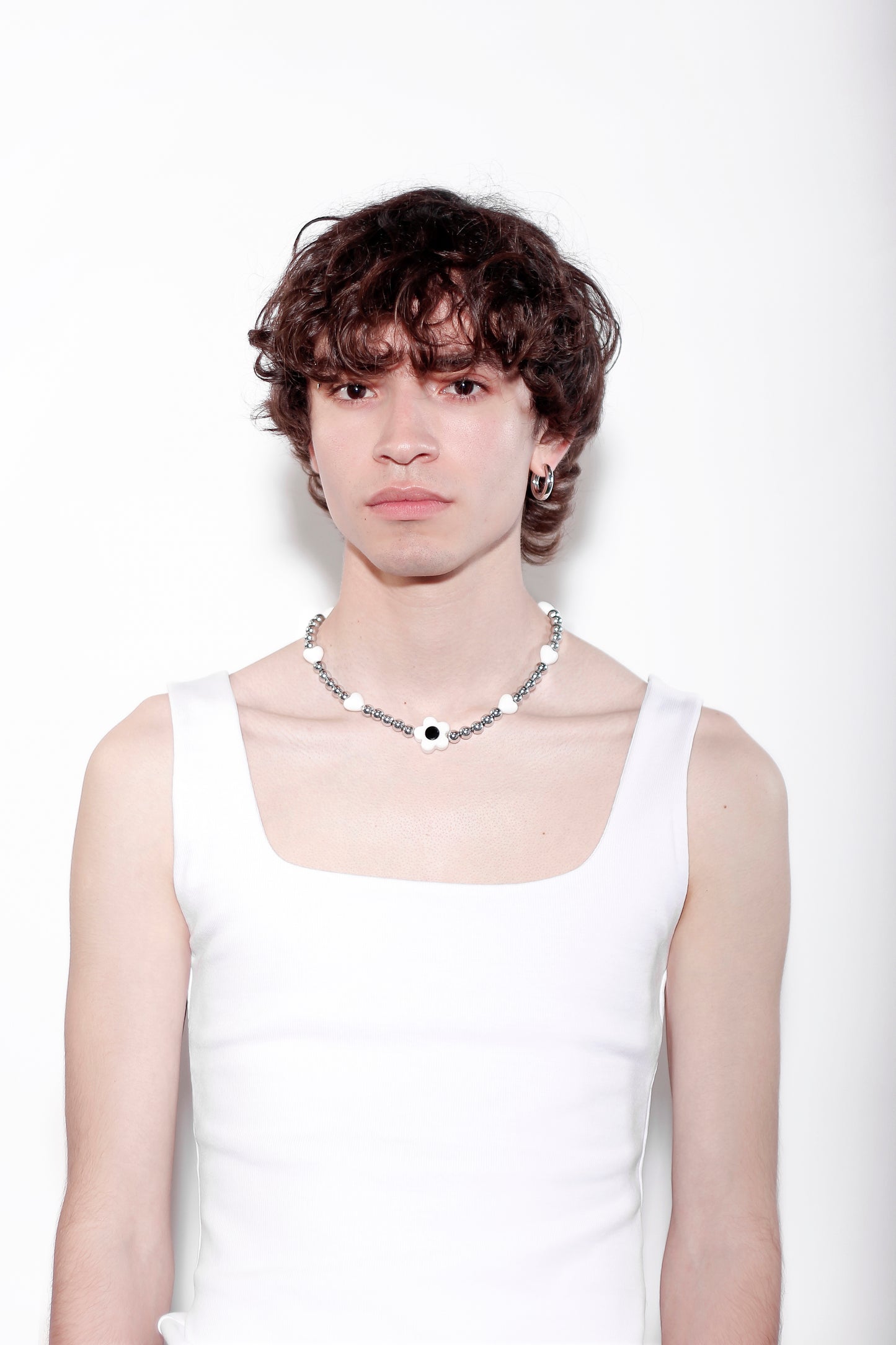 Flower Power White Necklace