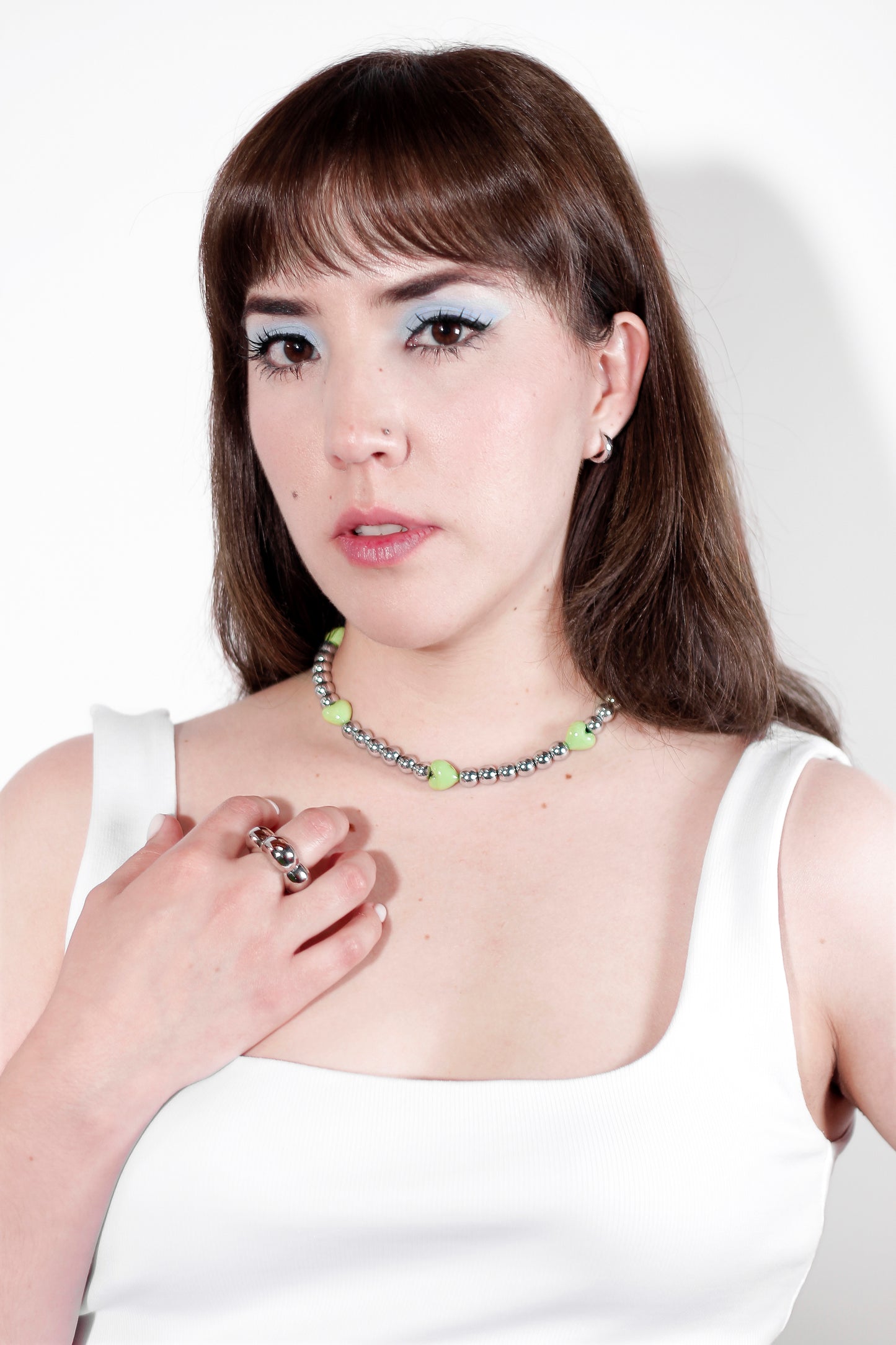 Pistachio Heart Necklace