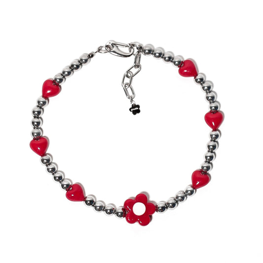 Flower Power Red Necklace