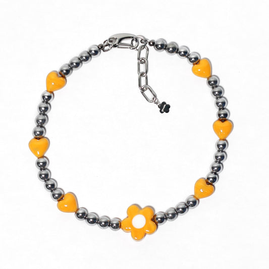 Flower Power Yellow Necklace