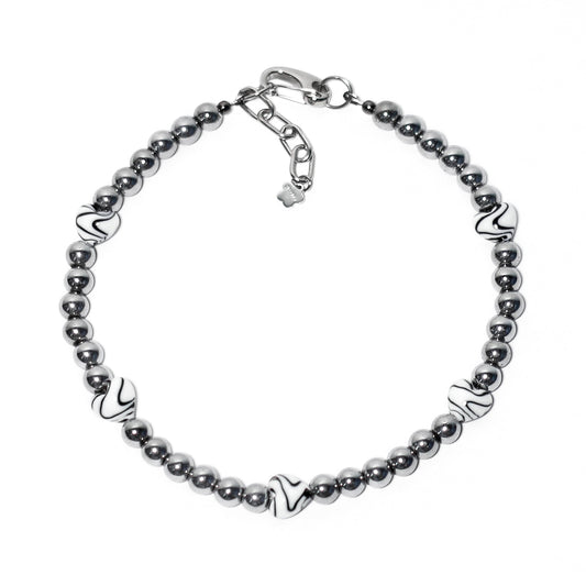 Zebra Heart Necklace