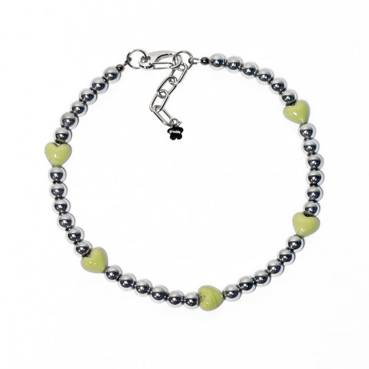 Pistachio Heart Necklace
