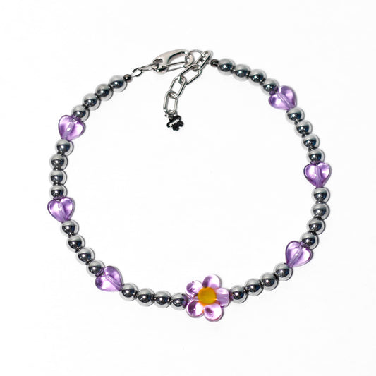 Flower Power Purple Necklace