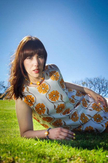 Flower Power Yellow Necklace