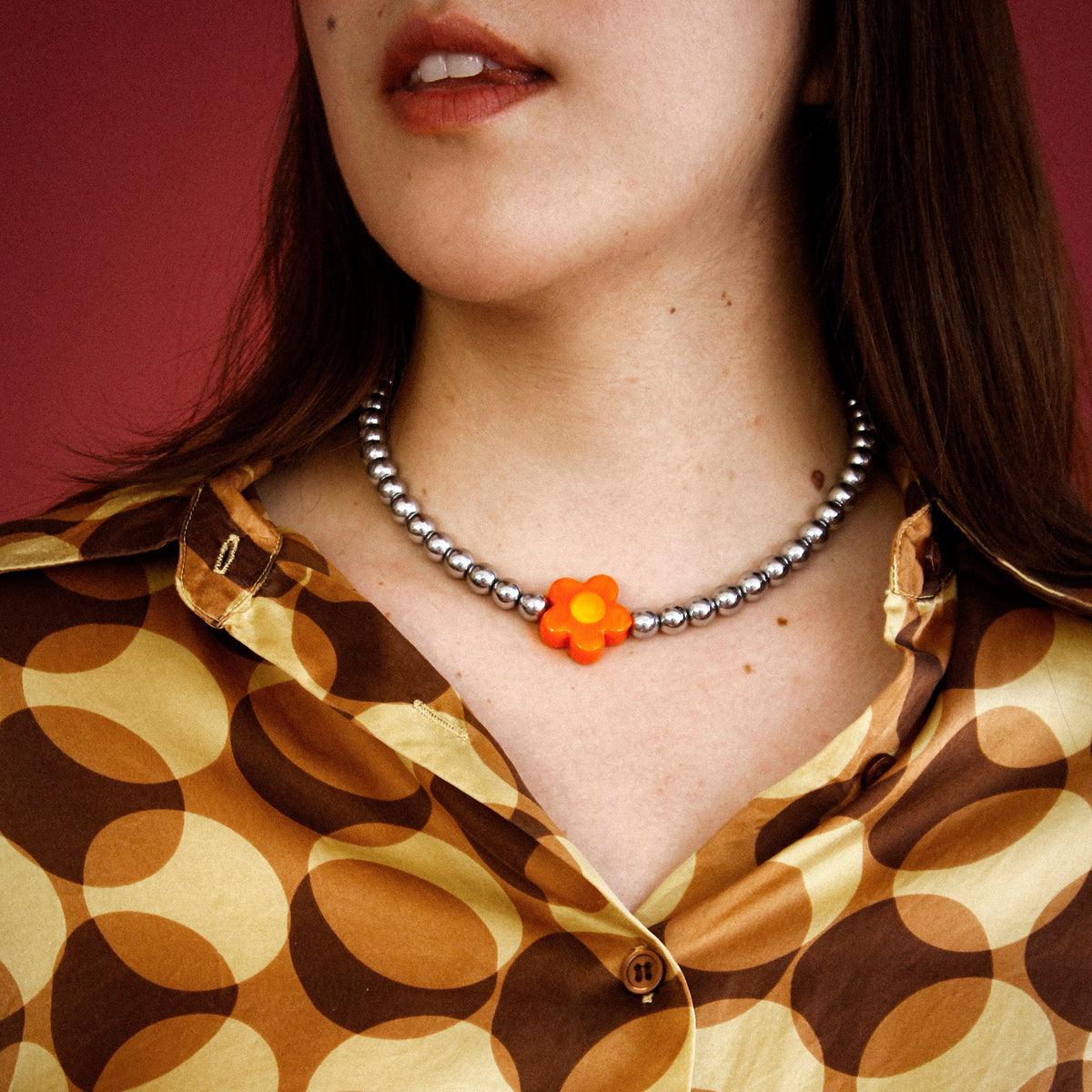 Bloom Orange Necklace
