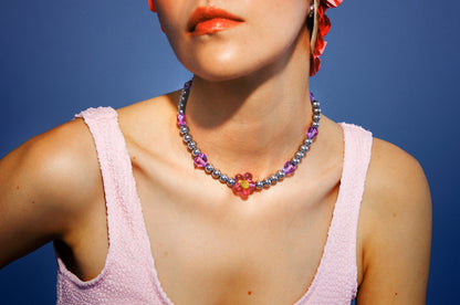Flower Power Purple Necklace