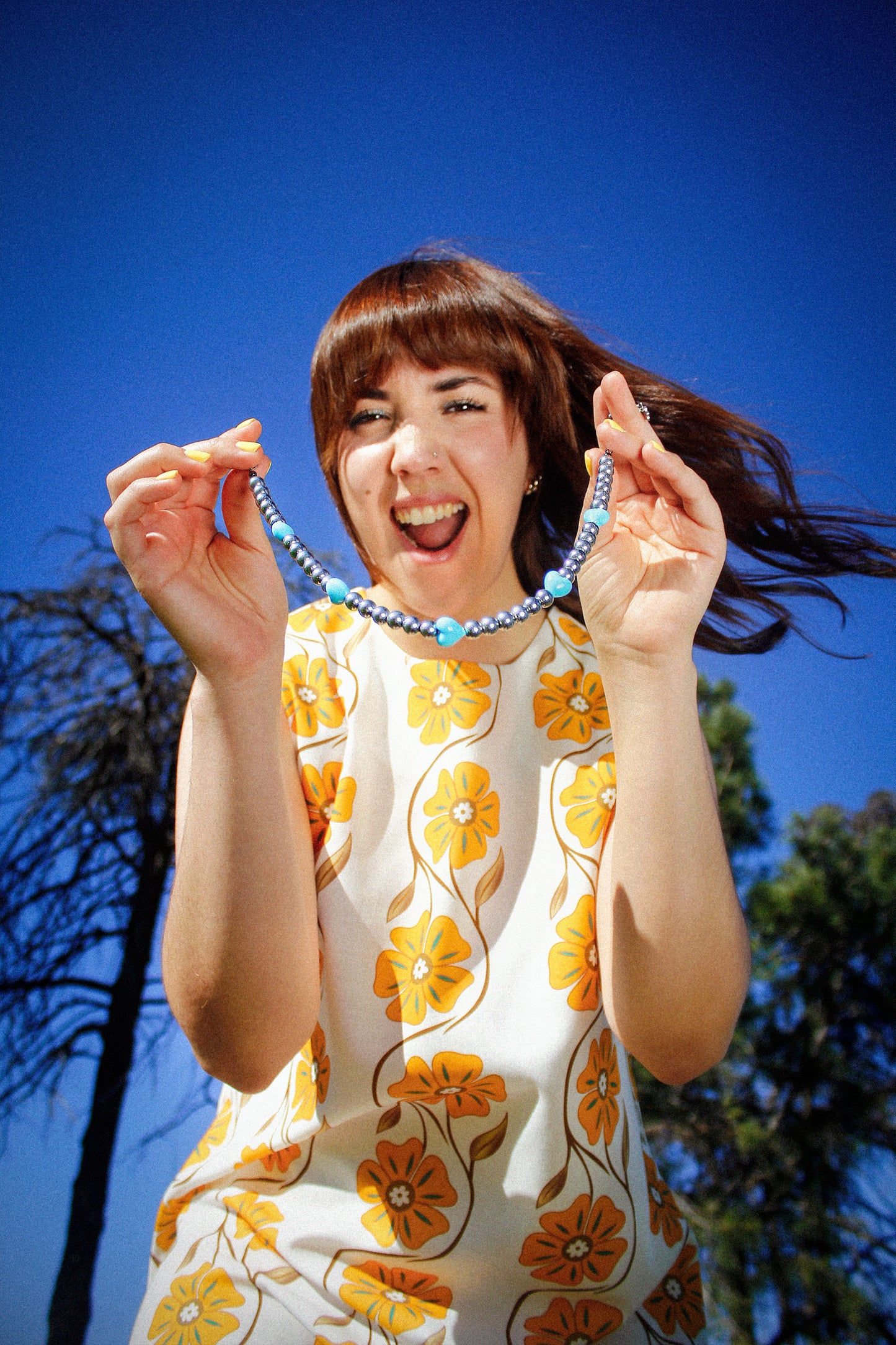 Baby Blue Heart Necklace