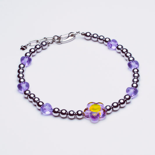 Flower Power Purple Necklace